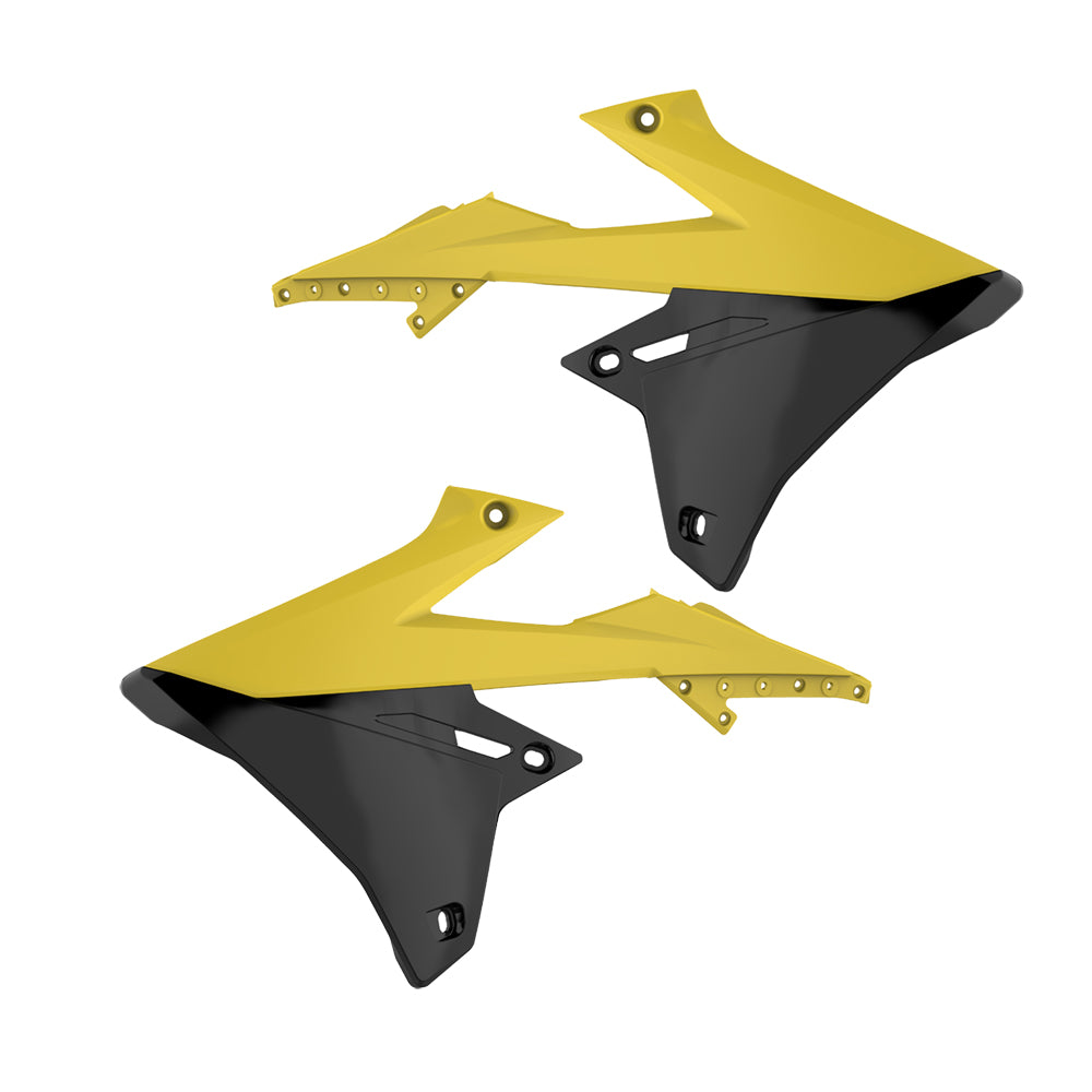 Polisport Rad Radiator Scoops Tank Panels For Suzuki RMZ 450 OEM Color RM 01 Yellow Black 2018